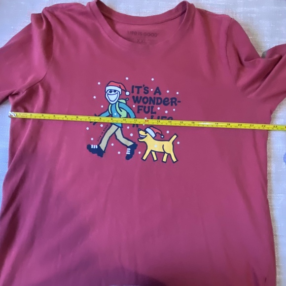 Life Is Good -Its A Wonderful Life Cotton Festive Holiday T-Shirt- Sz-XXL - Picture 13 of 16